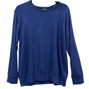 Buffalo David Bitton Blue Crew Neck Long Sleeve Raglan Sweatshirt Women's Medium